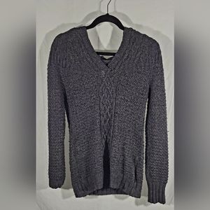 Old Navy gray v-neck sweater with hood. Women's size medium.